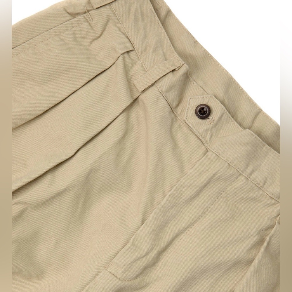 1930s IVY Style Double Pleated Chino Academia Trousers Khaki OLD MONEY UNISEX - Picture 15 of 15